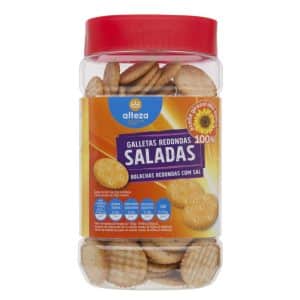 Bote de galletas saladas redondas